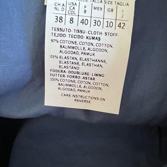 Weekend MaxMara Sheath Dress Blue Cotton Classic Fit Size 8 - Picture 10 of 12